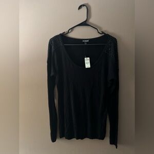 Express Studded Shoulders Sweater